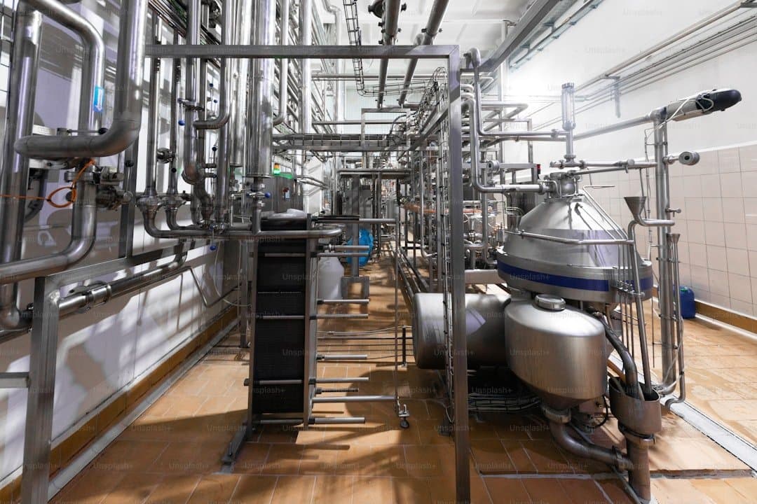Sistema de filtros de osmose reversa em instalação industrial
