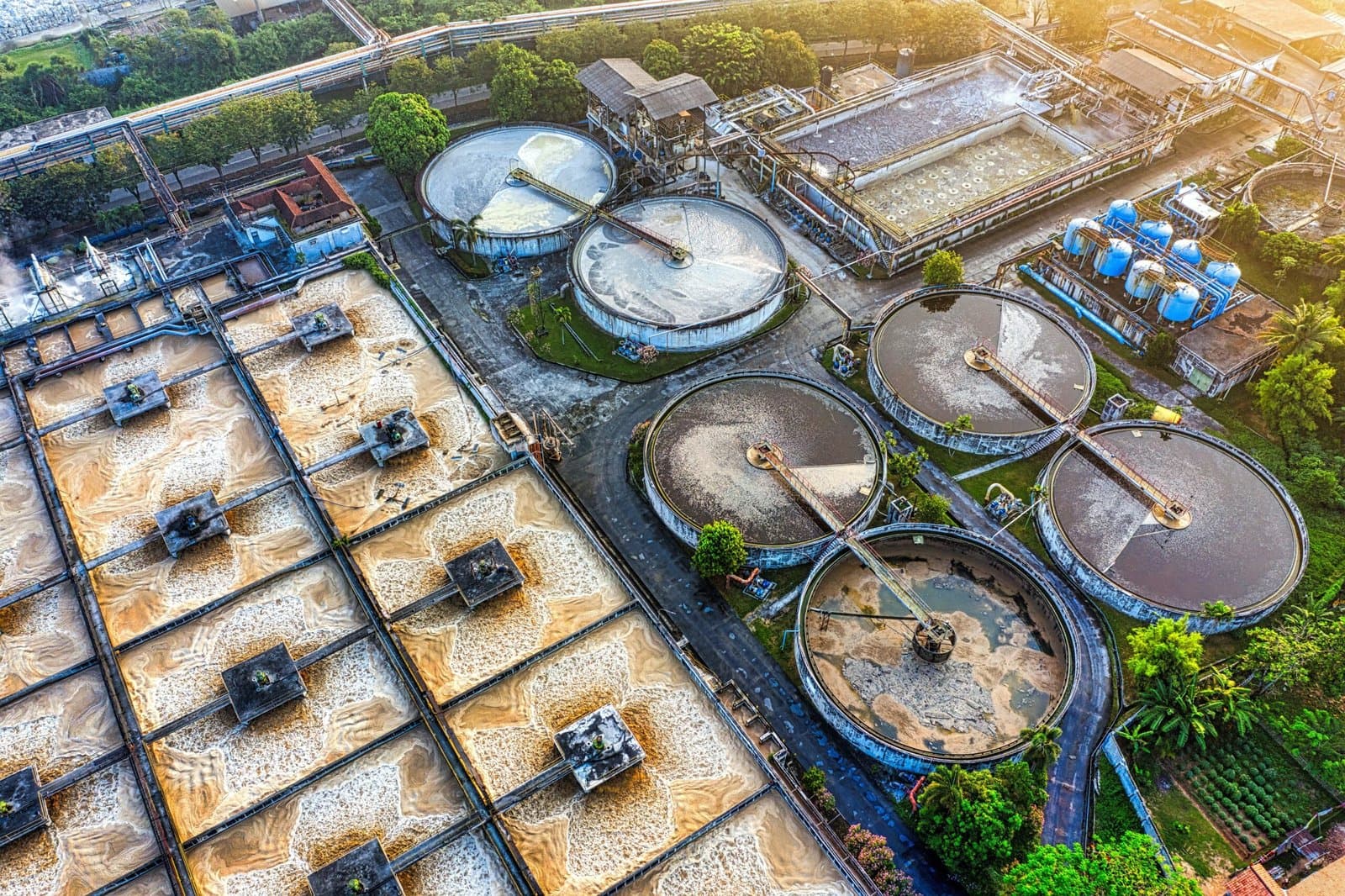 Planta de tratamento de água industrial